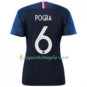 Divisa di Calcio Francia Pogba 6 Donna Prima Mondiali 2018